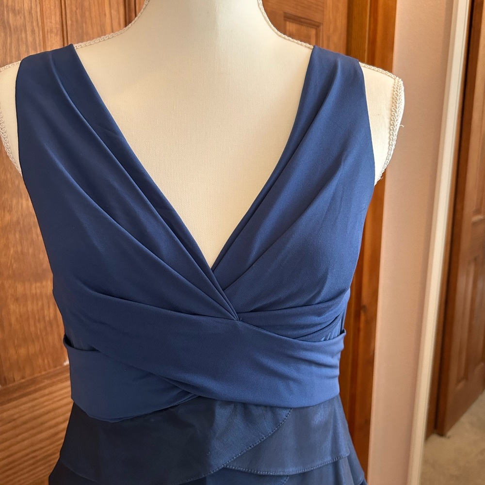 Elegant Blue Sleeveless Dress